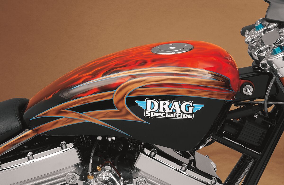 Drag Specialties Gas Tank with Chrome Aero-Style Gas Cap