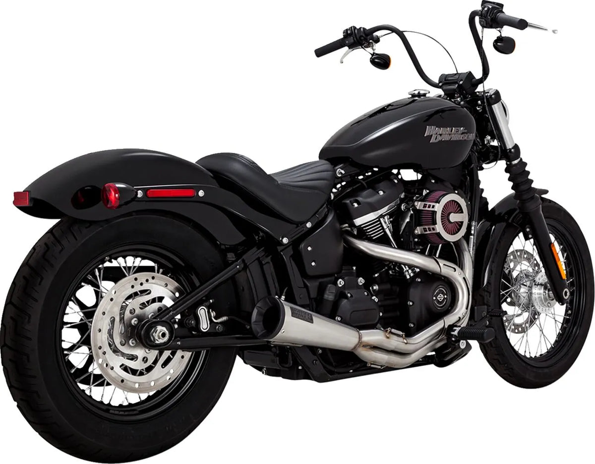 Vance & Hines 2-into-1 Upsweep Exhaust System – Brushed – 27323