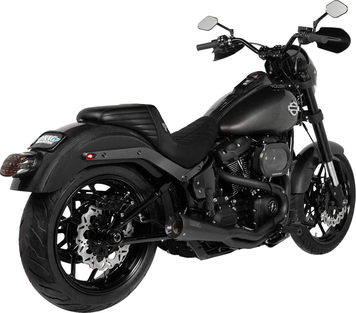 Vance & Hines 2-into-1 Upsweep Exhaust System – Black – 47323