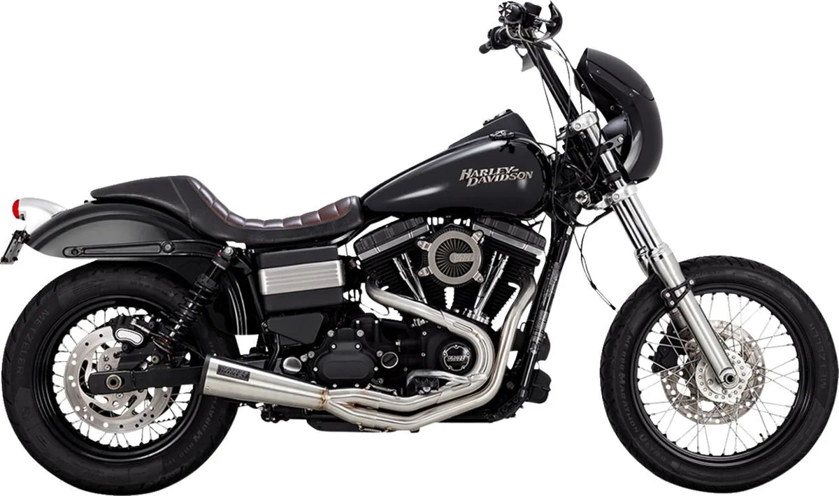Vance & Hines 2-into-1 Upsweep Exhaust System – Brushed – 27325