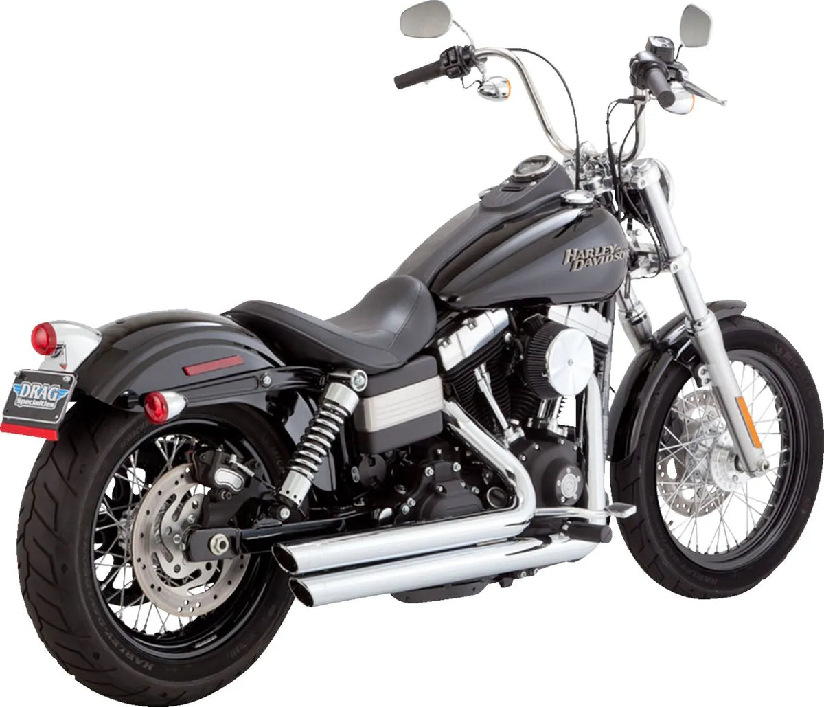 Vance & Hines Big Shots Staggered Exhaust System – Chrome – 17958