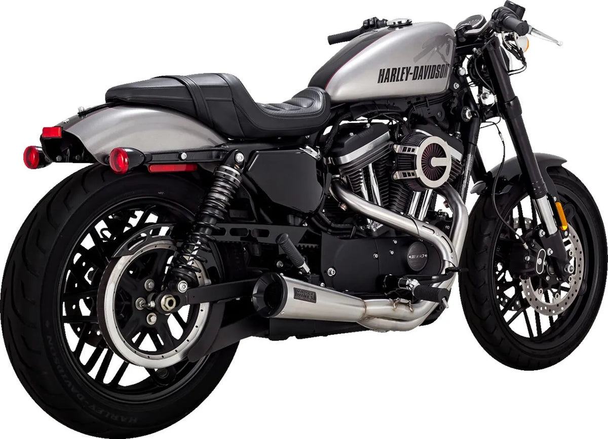 Vance & Hines 2-into-1 Upsweep Exhaust System – Brushed – 27637
