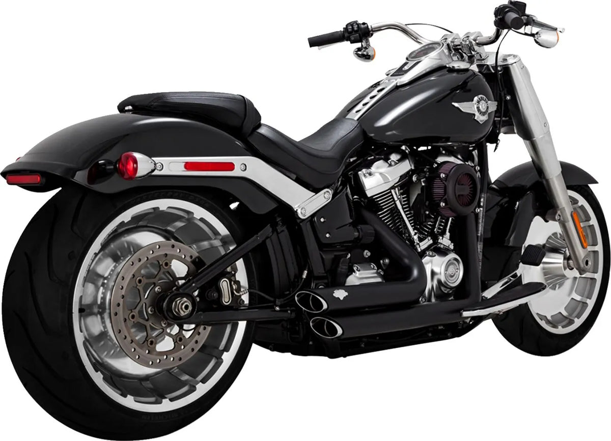 Vance & Hines Shortshots Staggered Exhaust System – Black, Matte – 47335-22
