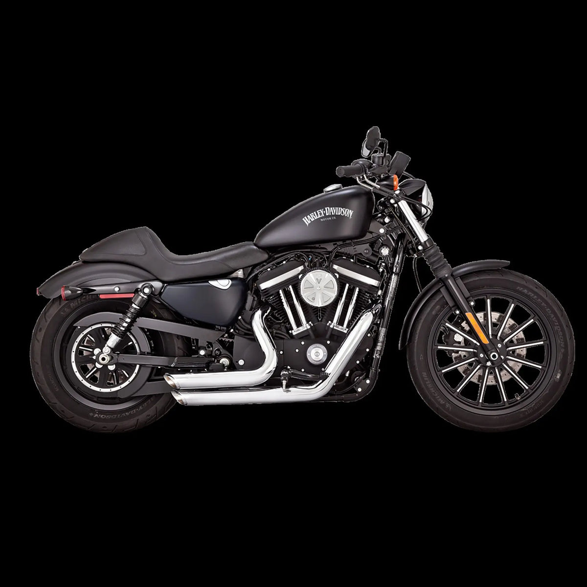 Vance & Hines Shortshots Staggered Exhaust System – Chrome – 17222