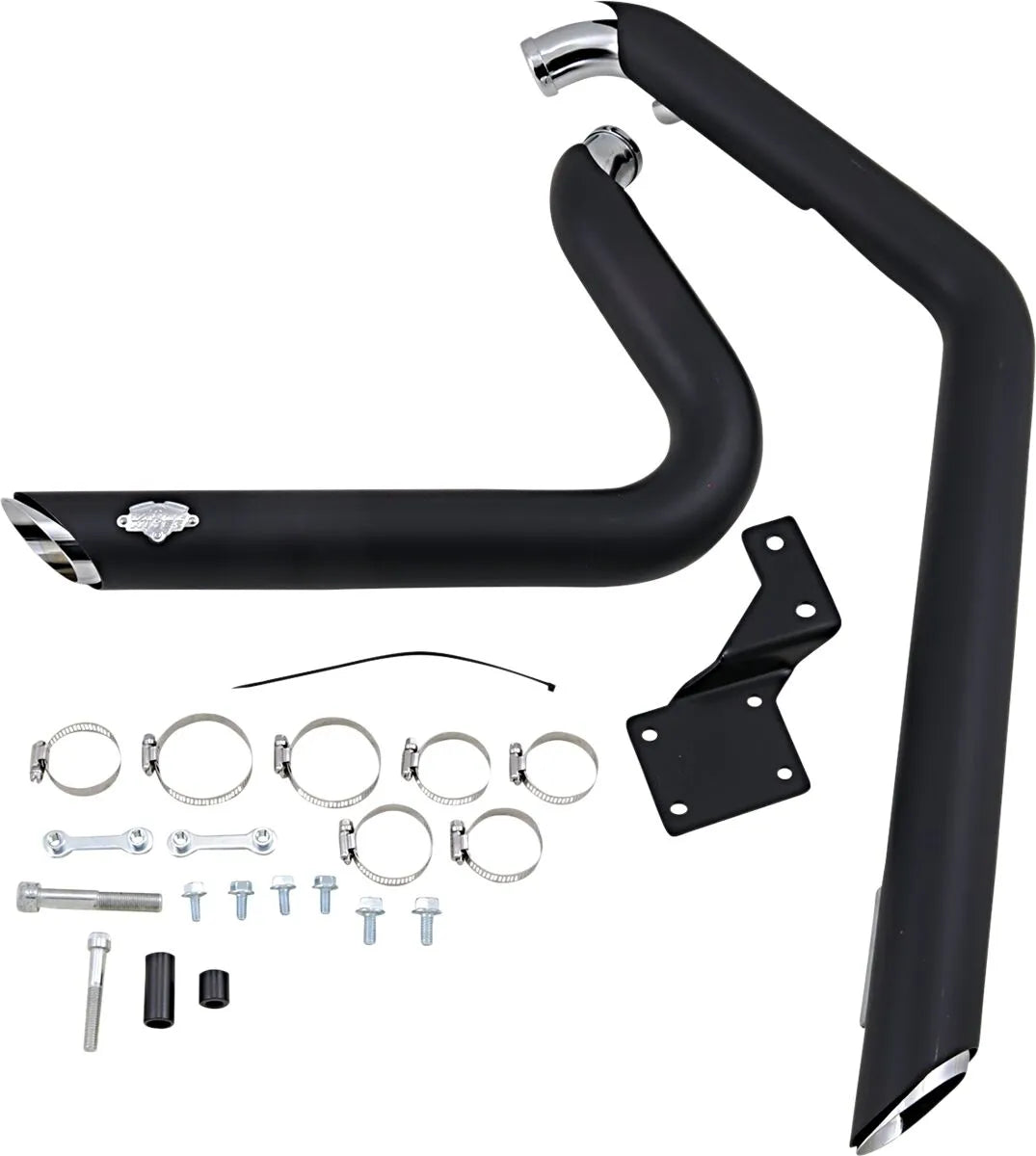 Vance & Hines Shortshots Staggered Exhaust System – Matte, Ceramic, Black – 47222