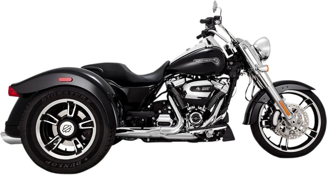 Vance & Hines Twin Slash Slip-On Mufflers – Chrome – 16796