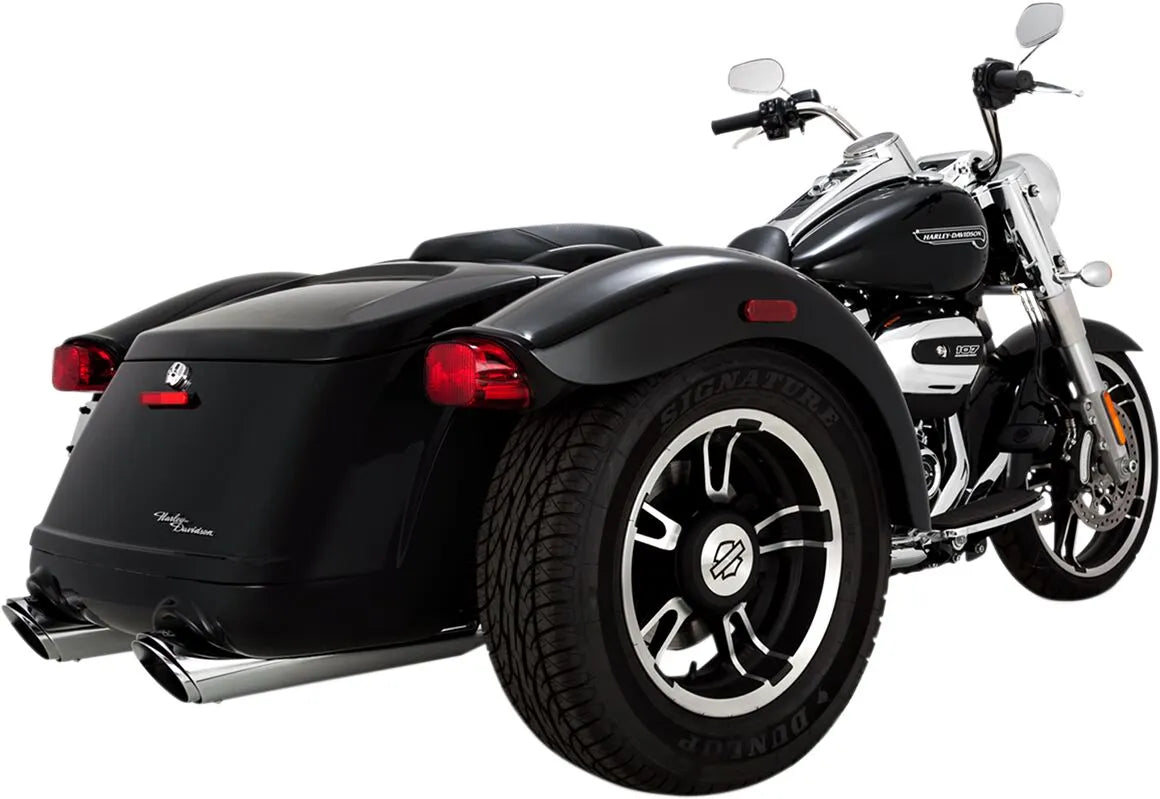 Vance & Hines Twin Slash Slip-On Mufflers – Chrome – 16796