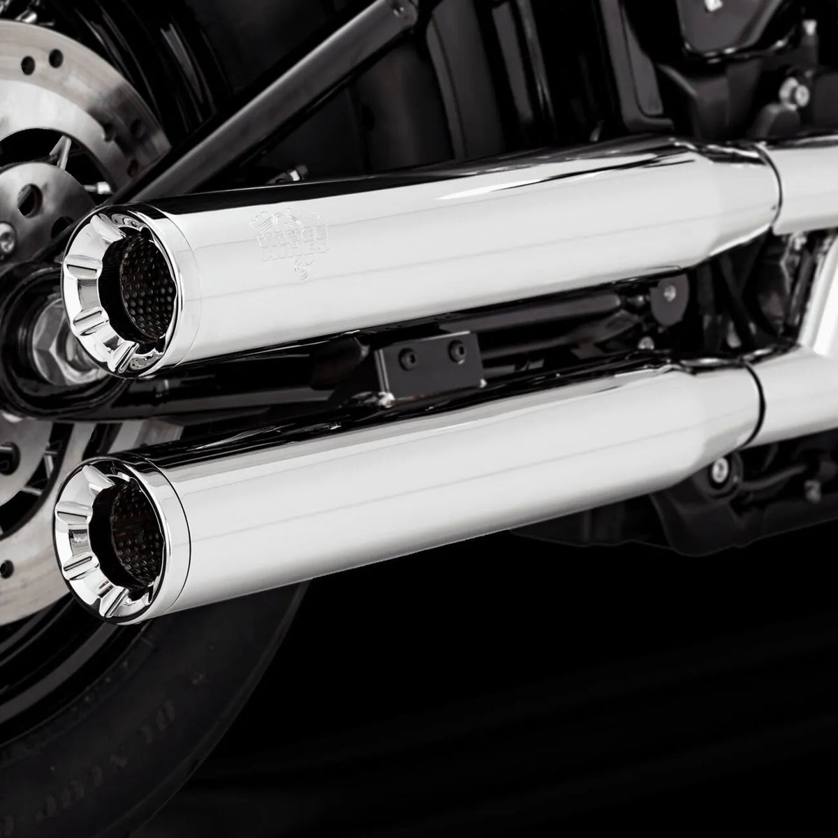 Vance & Hines Eliminator 300 Slip-On Mufflers – Chrome – 16312