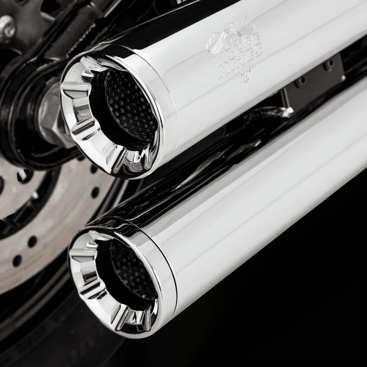 Vance & Hines Eliminator 300 Slip-On Mufflers – Chrome – 16312