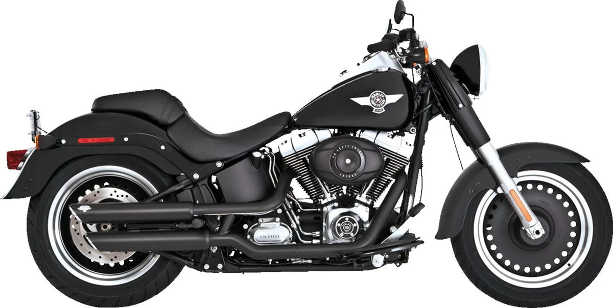 Vance & Hines Twin Slash 3" Slip-On Mufflers – Black – 46844