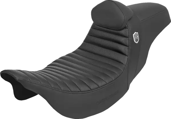 Saddlemen SDC Performance Seat with Backrest for Touring – Black Tuck and Roll