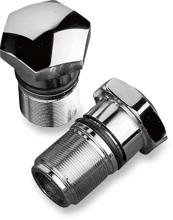 Drag Specialties Chrome Fork Tube Plugs and Caps — 301119-BC105