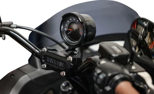 Thrashin Softail gauge relocation kit black detail 5