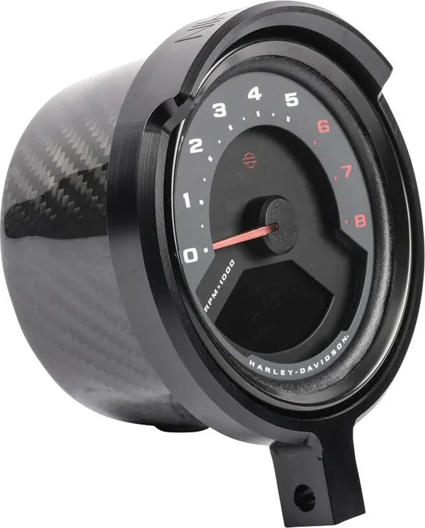 Thrashin TSC-2710-1 Softail gauge relocation kit black front