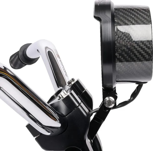 Thrashin Softail gauge relocation kit black detail 4