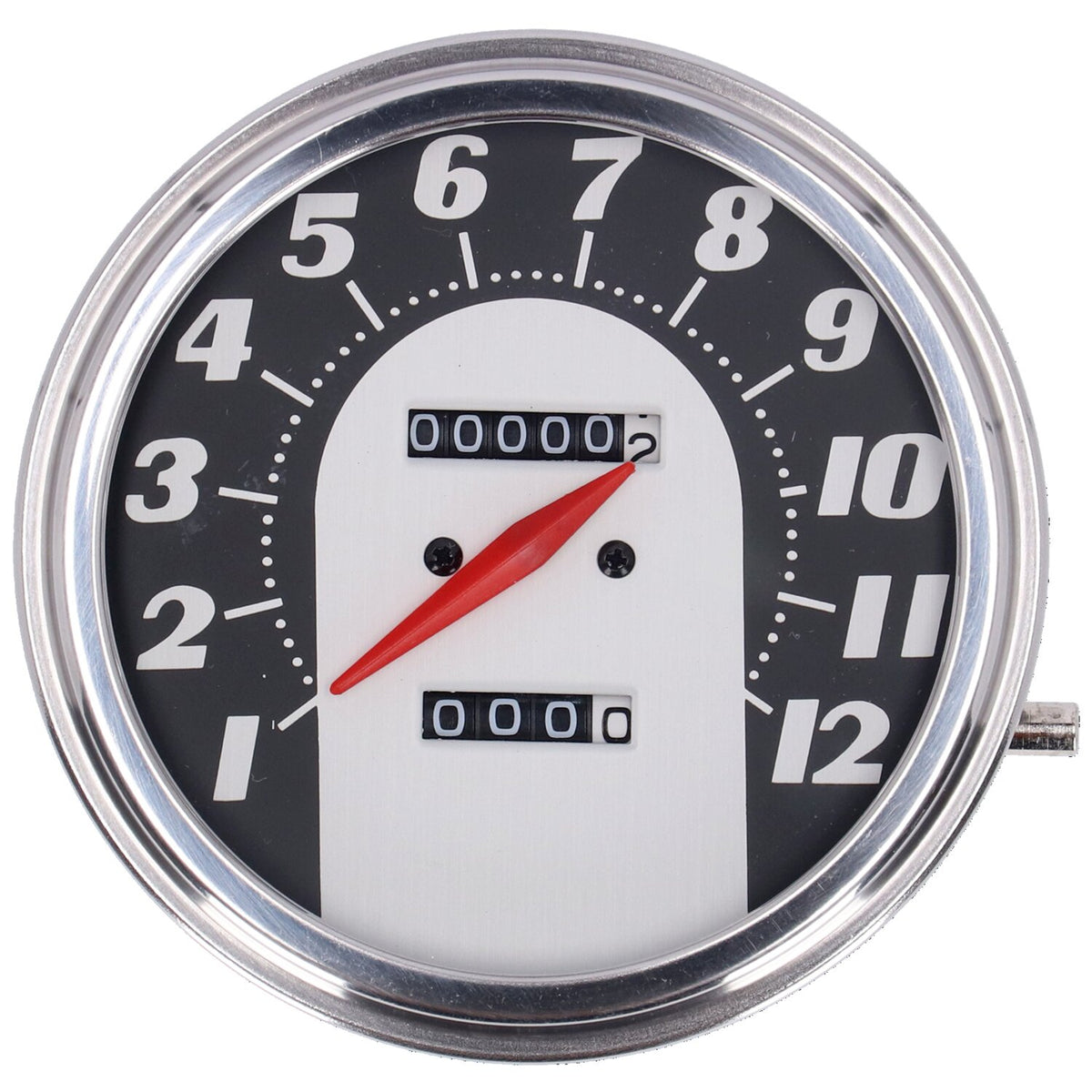 FL speedometer, '62-67 electra face', black/silver. 1:1 mph