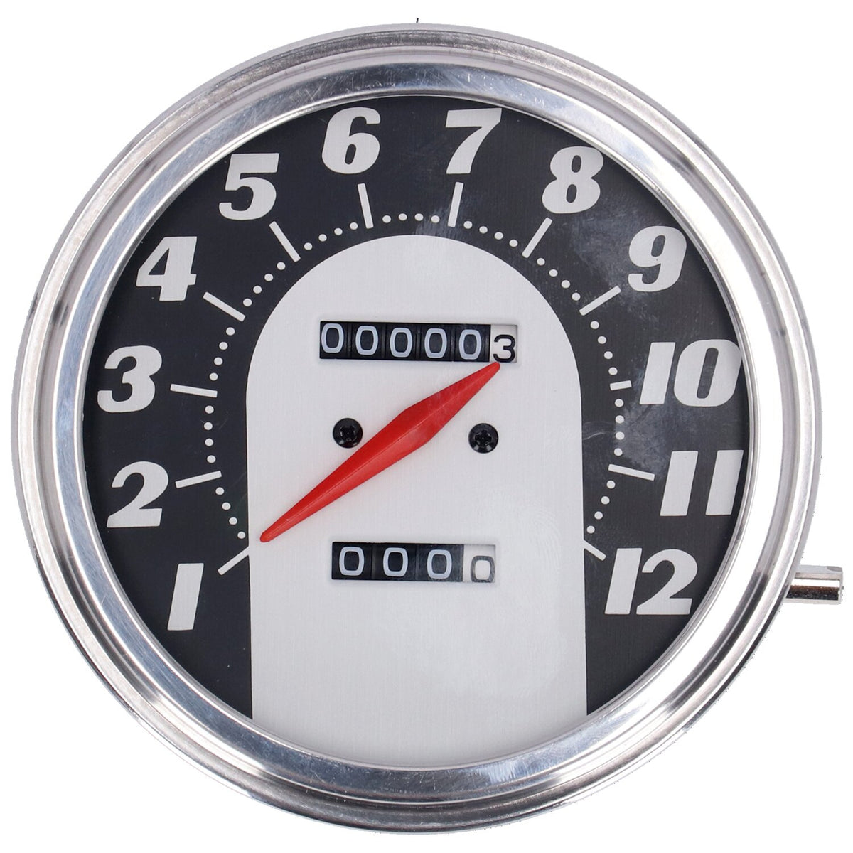 FL speedometer, '62-67 electra face', black/silver. 2:1 mph