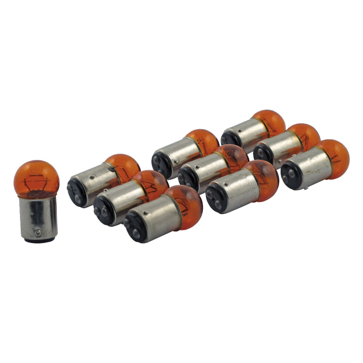 Turn signal bulb, small diameter. Amber lens. 21cp/6cp