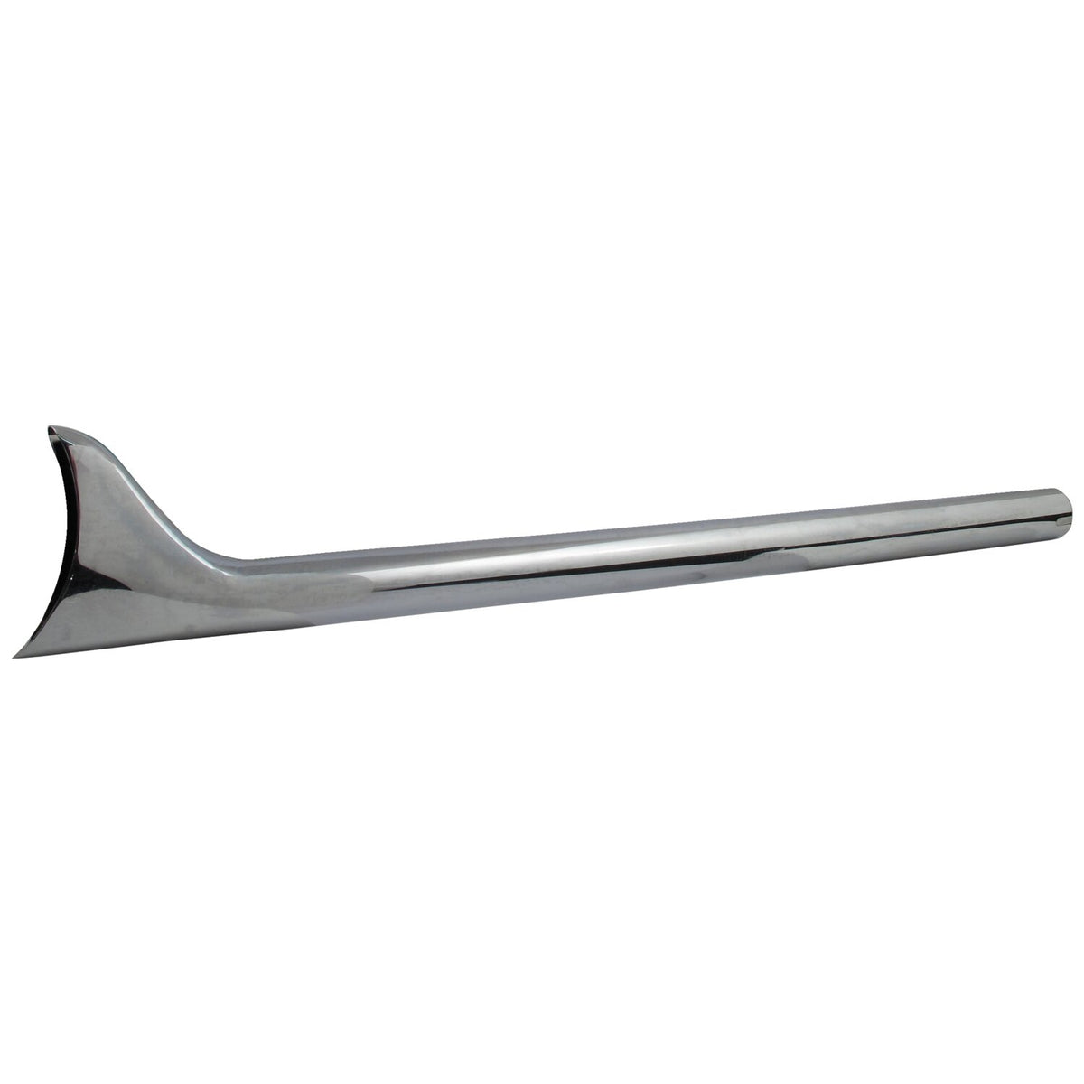 Slip-on Fishtail exhaust extension 36" long chrome