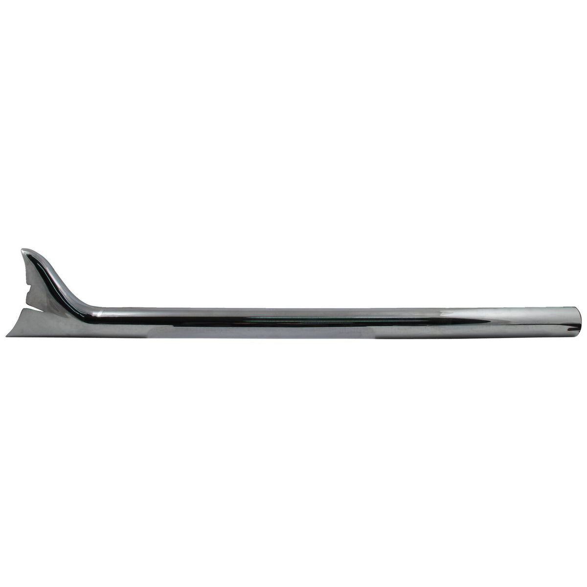 Slip-on Fishtail exhaust extension 36" long chrome