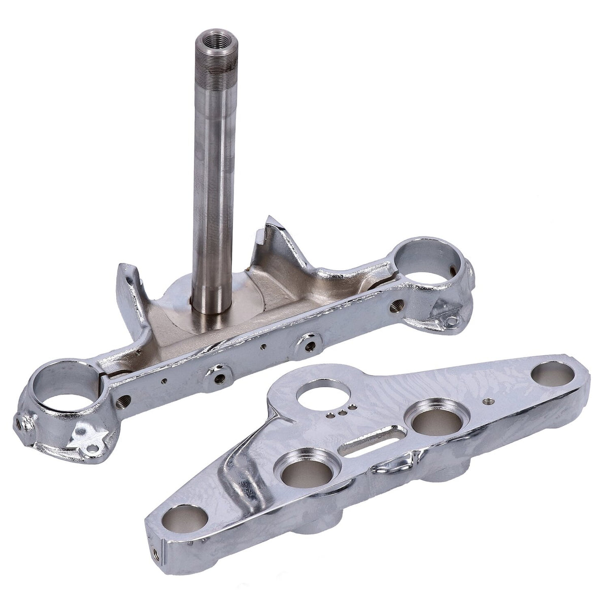 Stock style FL 41mm triple trees. Chrome
