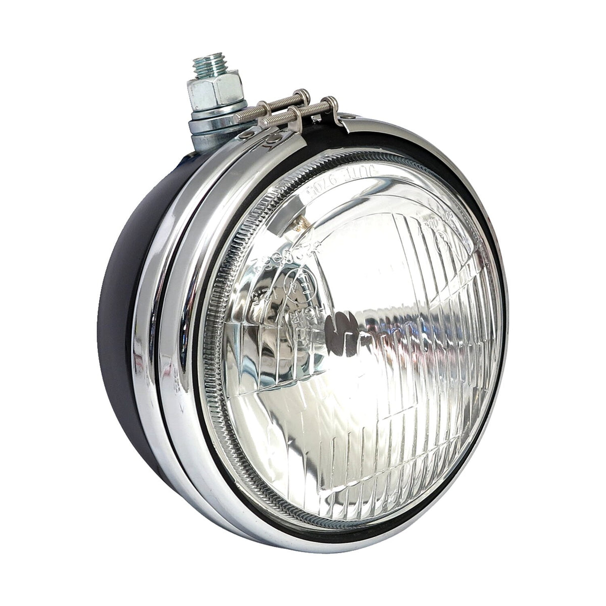 OEM style 5-3/4" FX, FXR, XL headlamp. Black