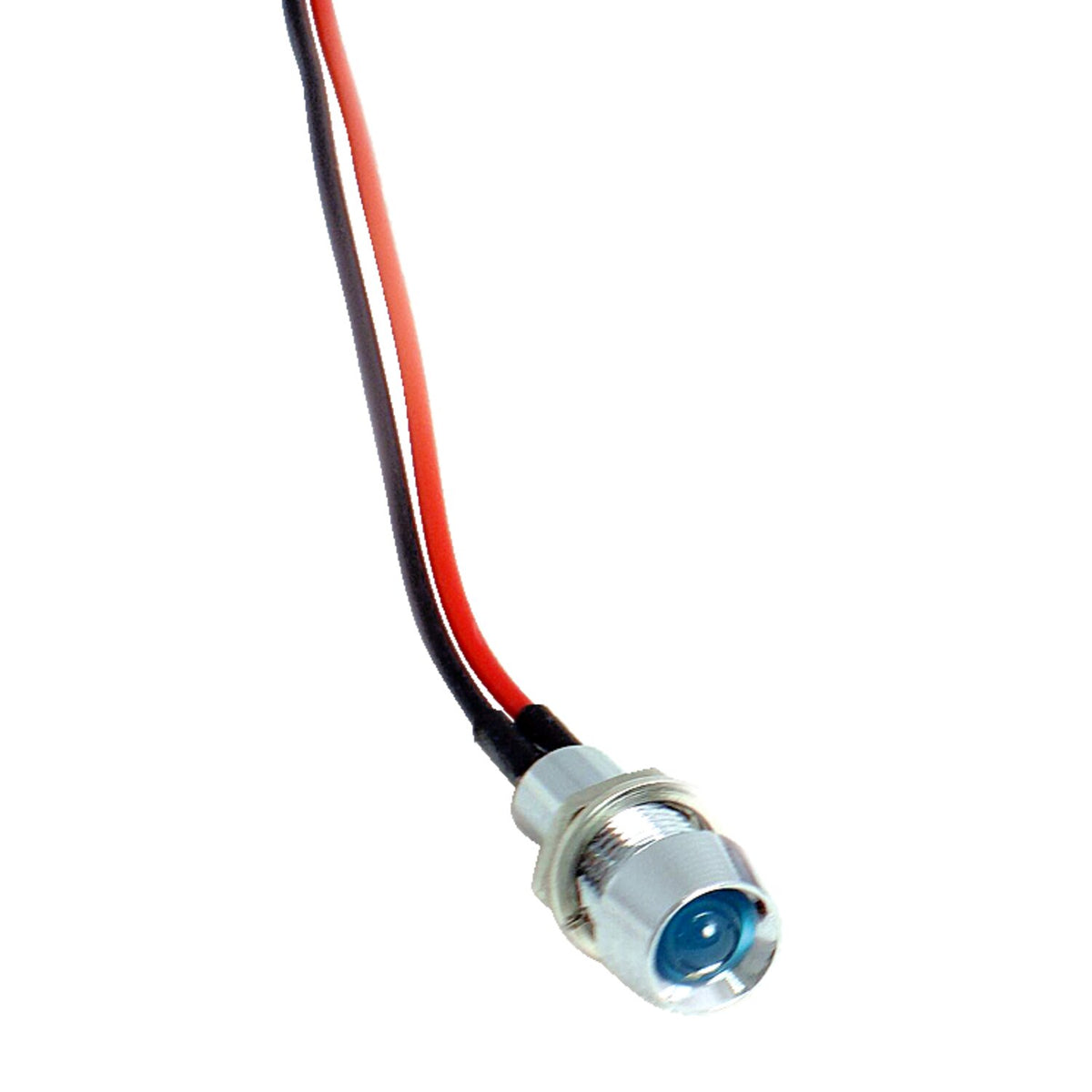 Custom LED indicator light. 1/4", blue