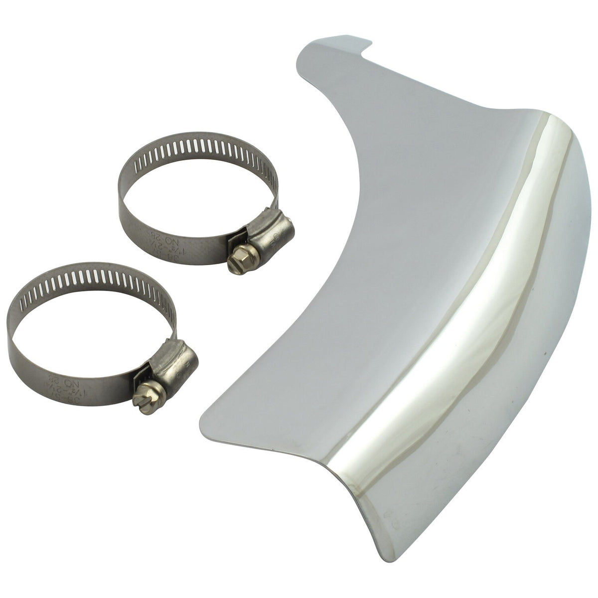 FL Shovel vertical crossover heat shield chrome