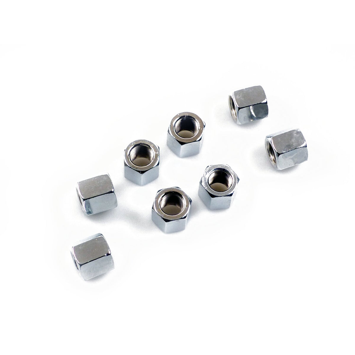 Cyl. base nut kit, hex. chrome