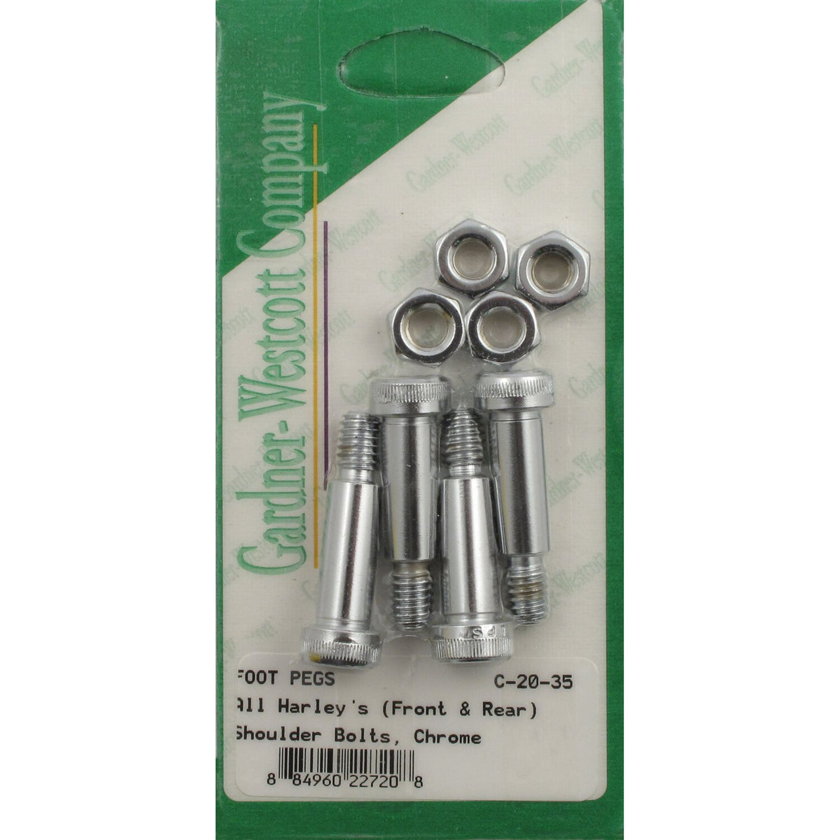 Gardner-Westcott, foot peg mount kit. Chrome