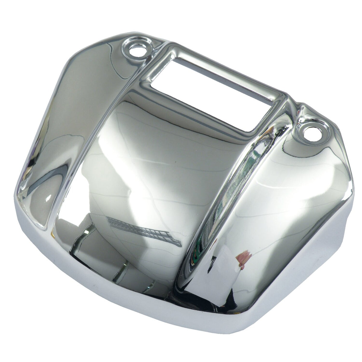 Headlamp bracket cover. with cut-out. Chrome
