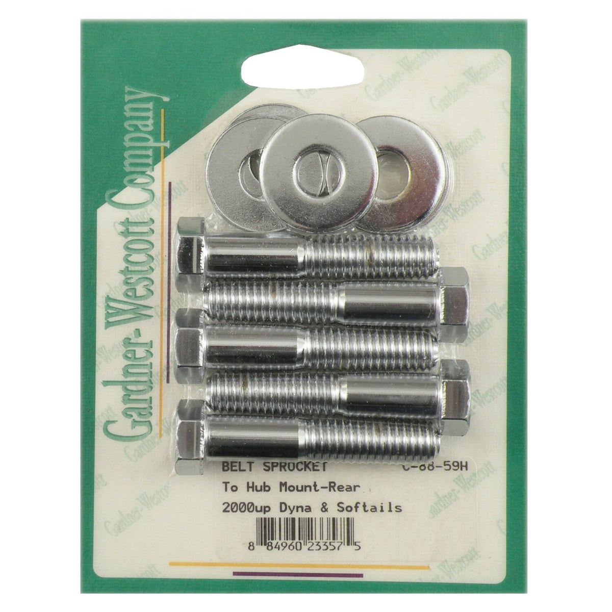 GW, rear belt pulley mount kit, hex chrome