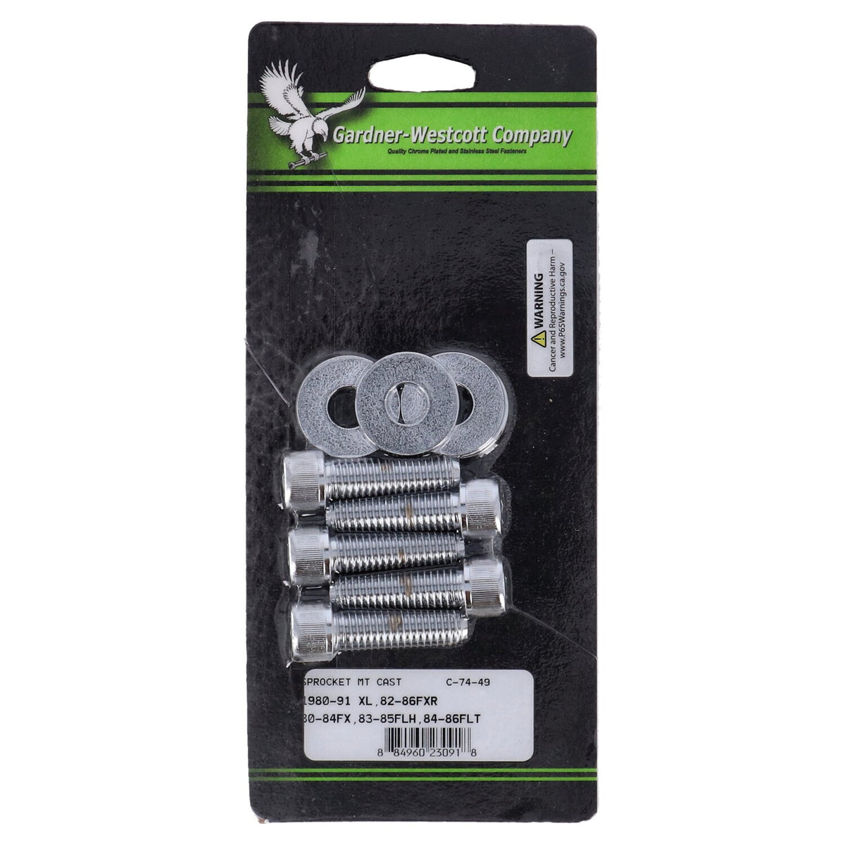 GW, rear belt pulley mount kit, allen chrome