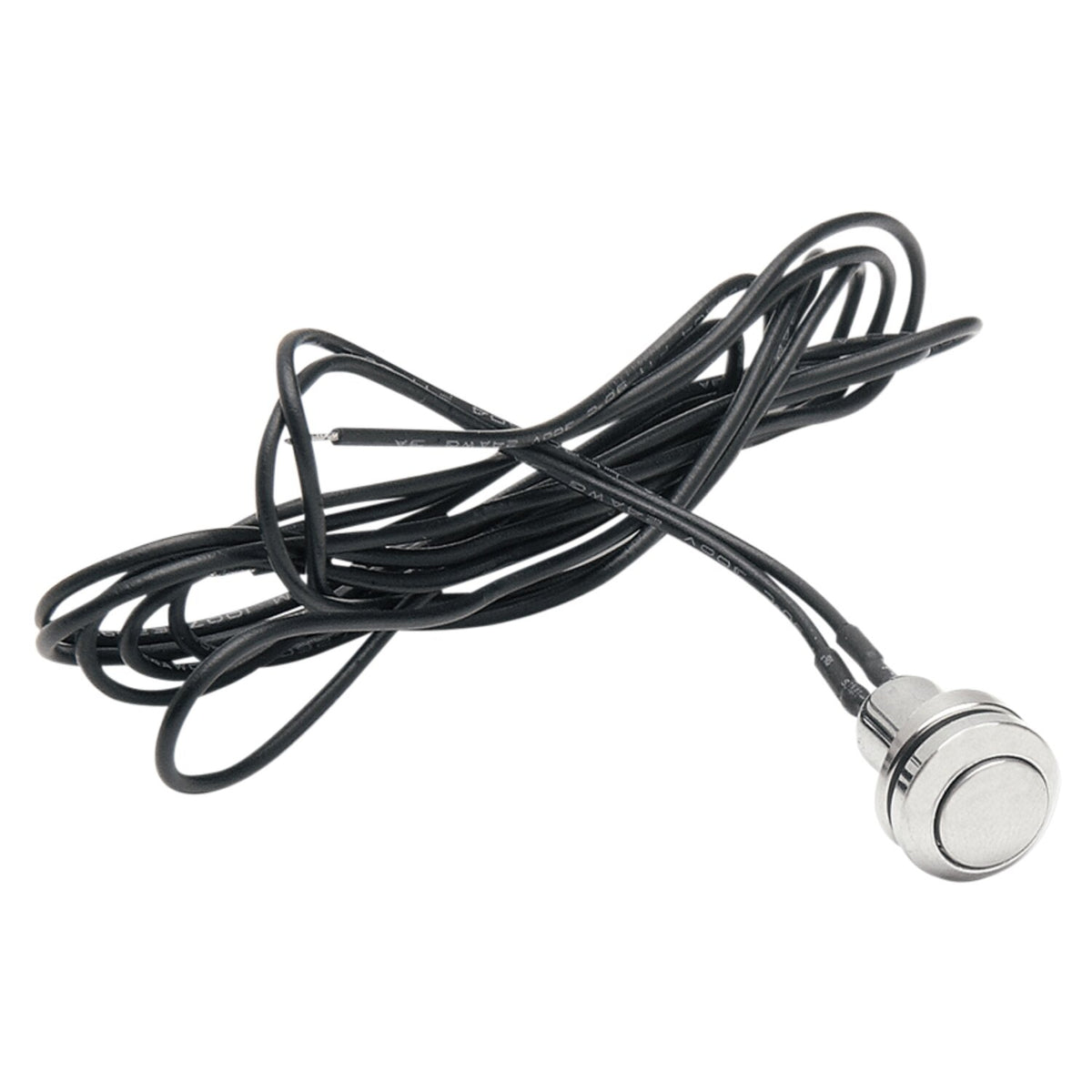 Smooth push button switch. Chrome