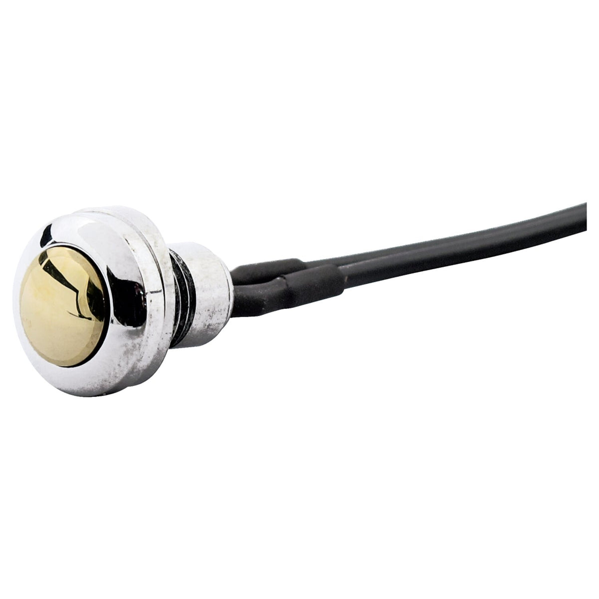 Smooth push button switch. two-tone stainless/brass