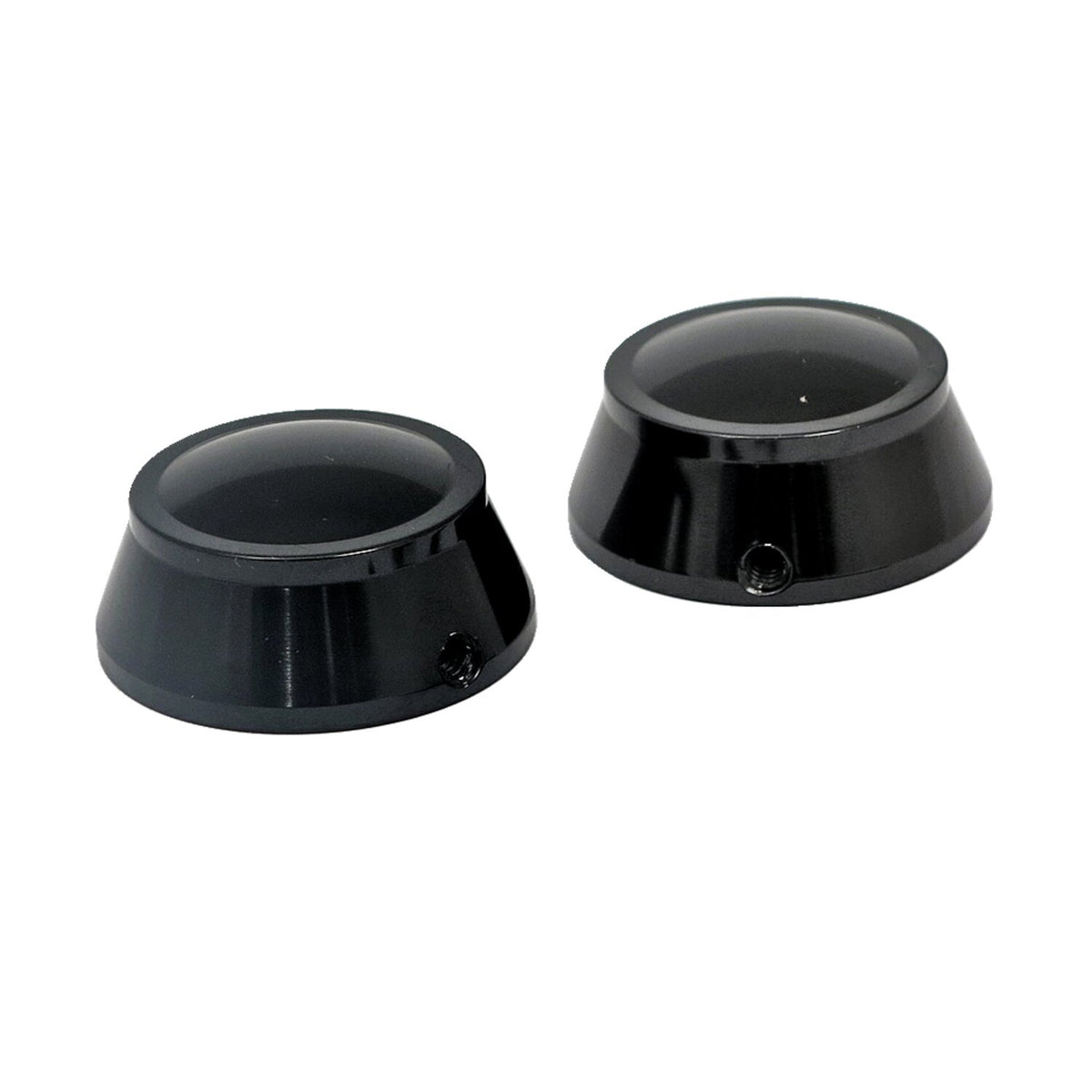 Swingarm pivot bolt cover set. Black