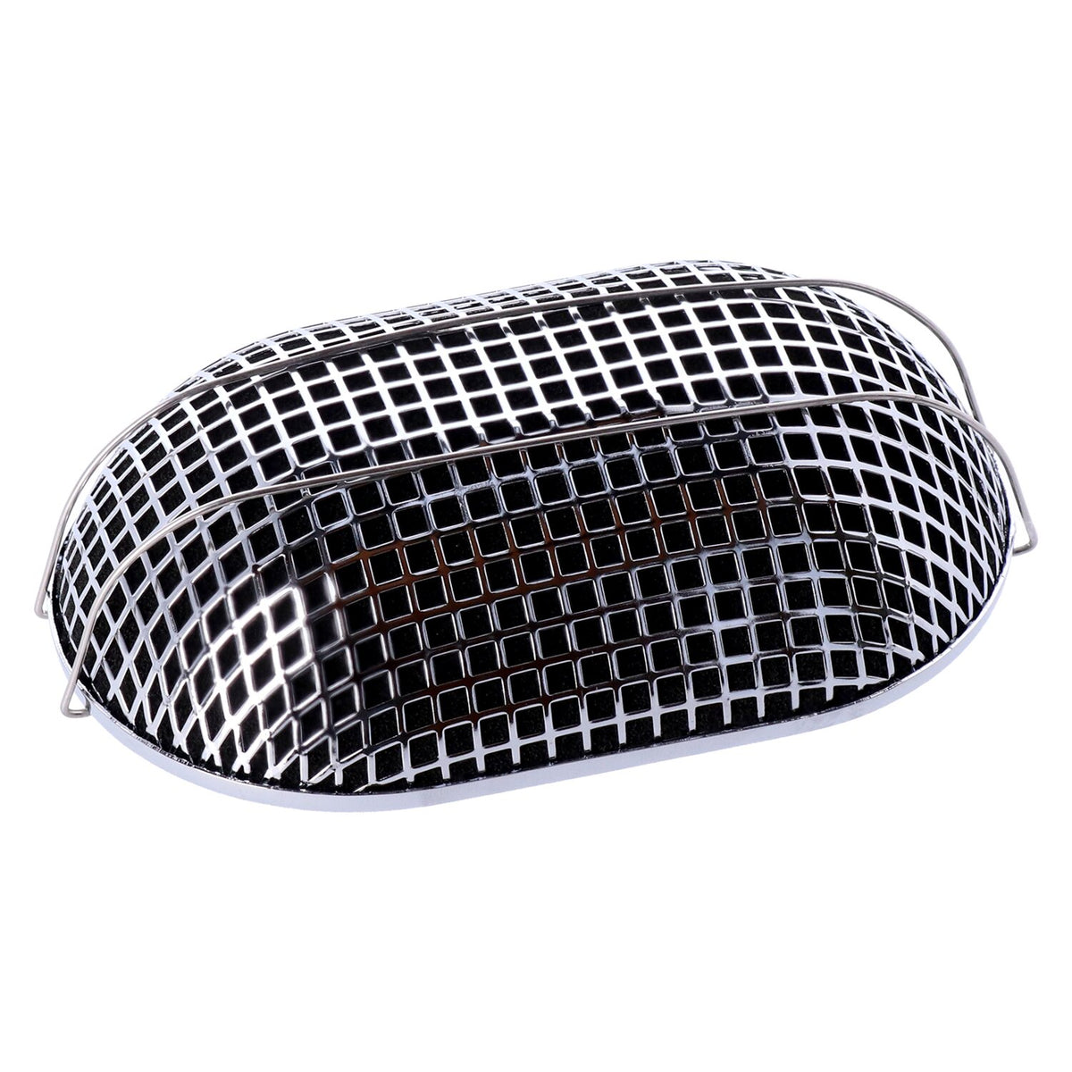 Breather style air cleaner assembly, oval. Chrome