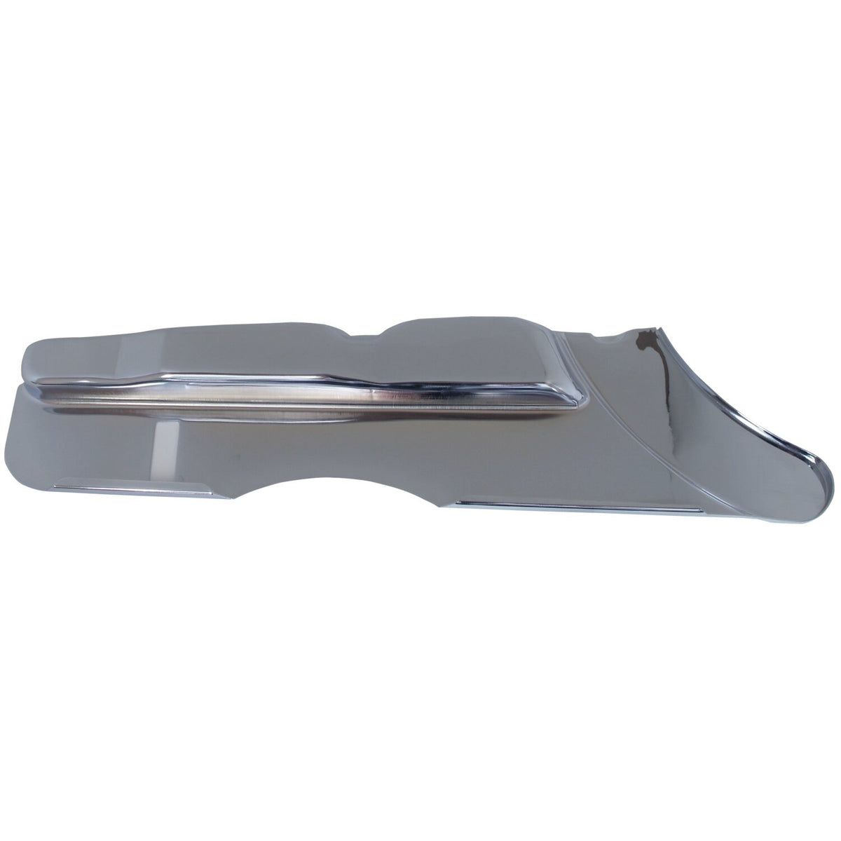 Lower belt guard cover. Chrome