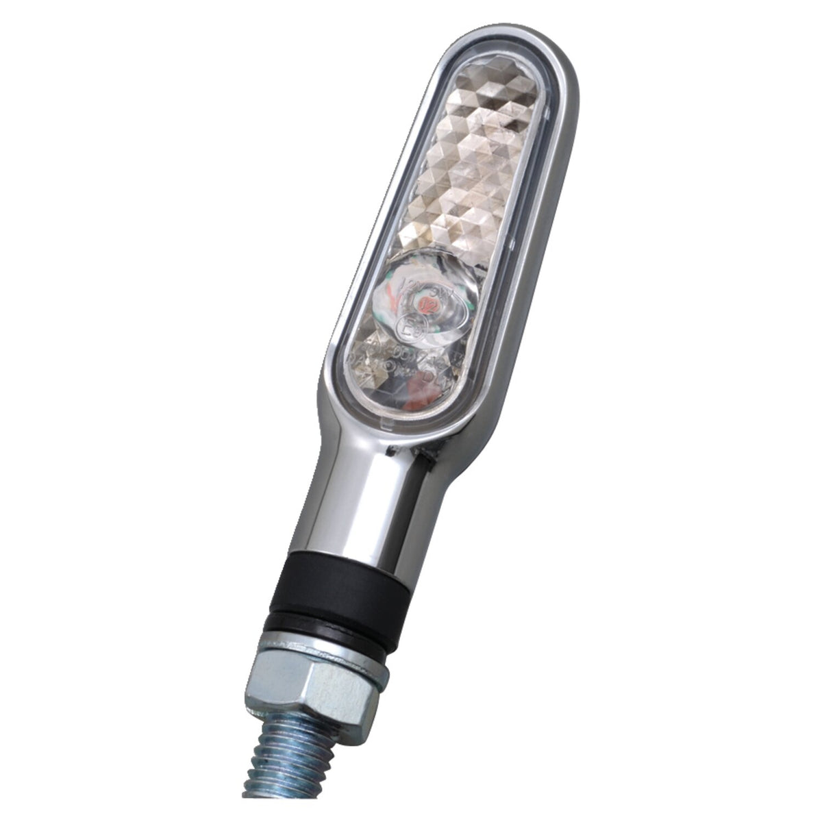Daytona,D-Light mini LED turn signal set. Chrome, clear lens