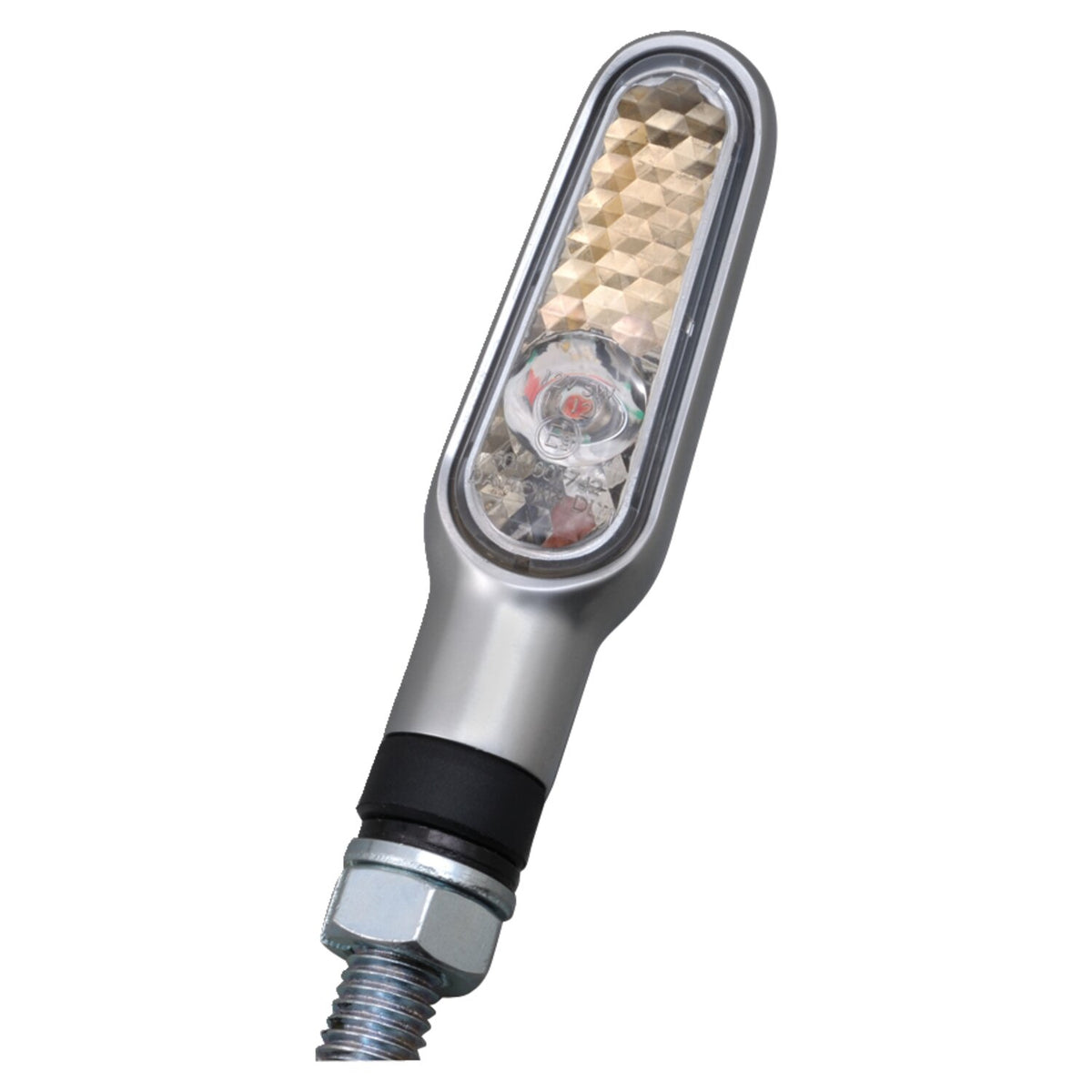 Daytona,D-Light mini LED turn signal set. Silver, clear lens