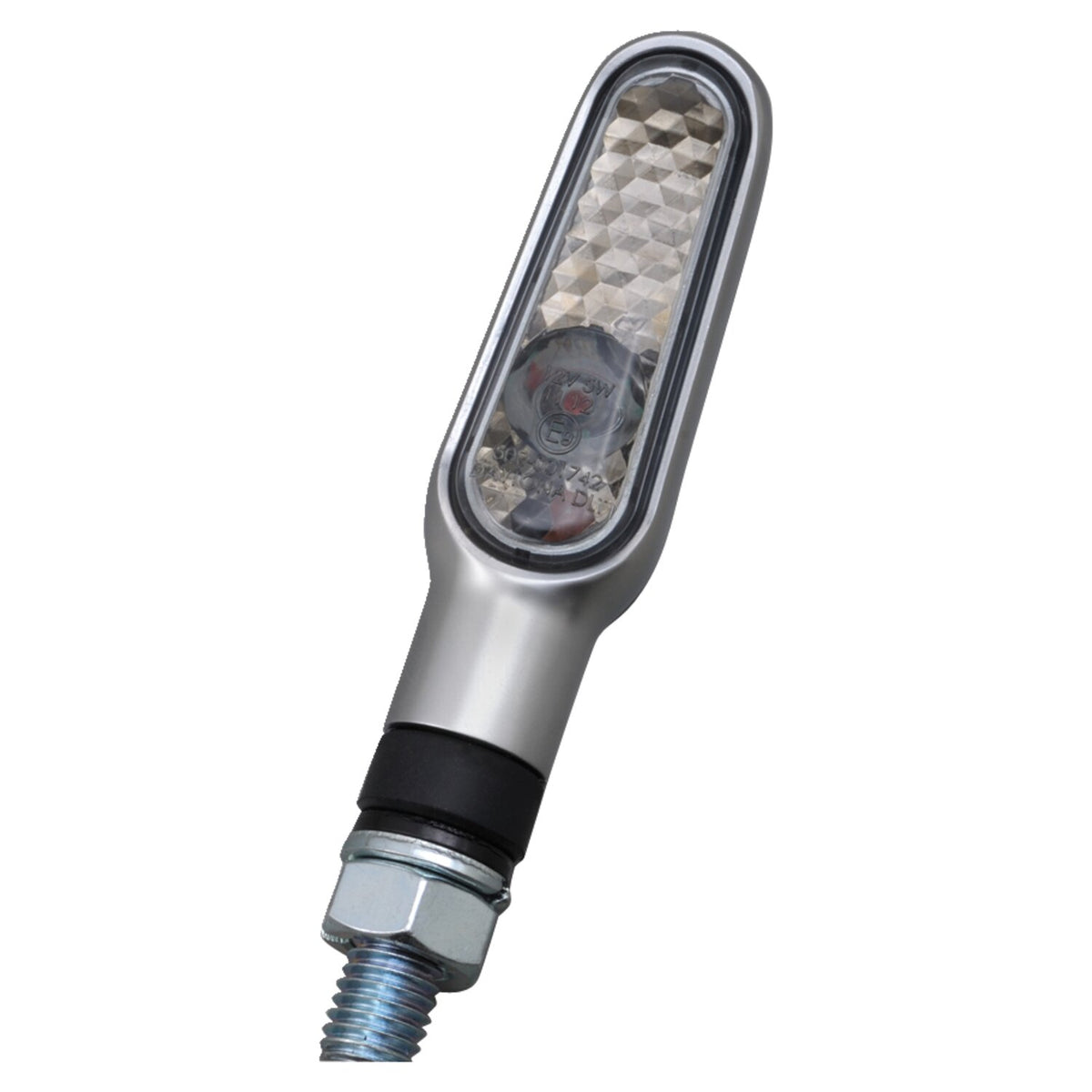 Daytona,D-Light mini LED turn signal set. Silver, smoke lens