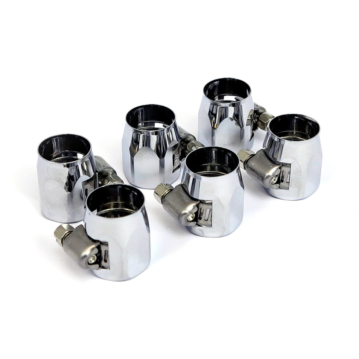 Econ-o-fit hose clamps. 5/16" to 3/8". Chrome
