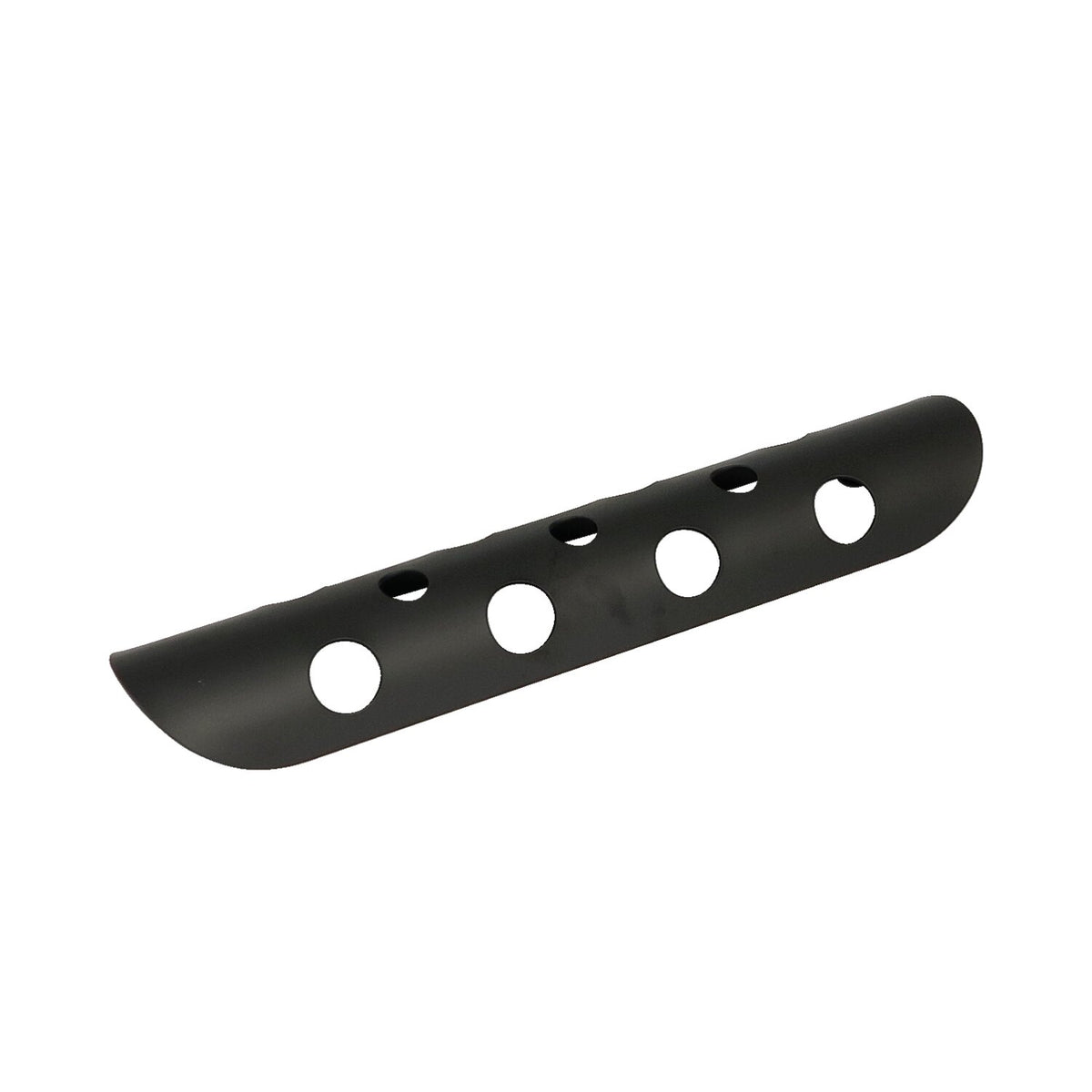 Universal bullet hole heat shield 10" long black