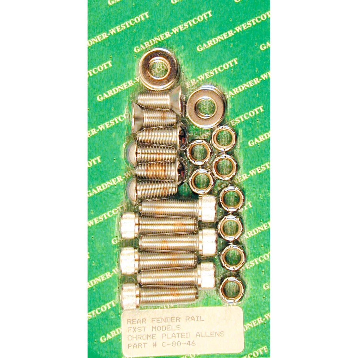 Gardner-Westcott, fender strut mount kit. Chrome Allen head