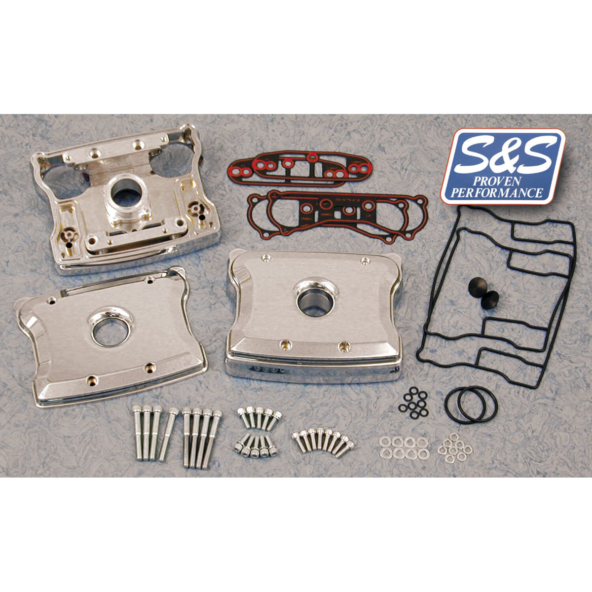 S&S, billet rocker cover kit. Chrome