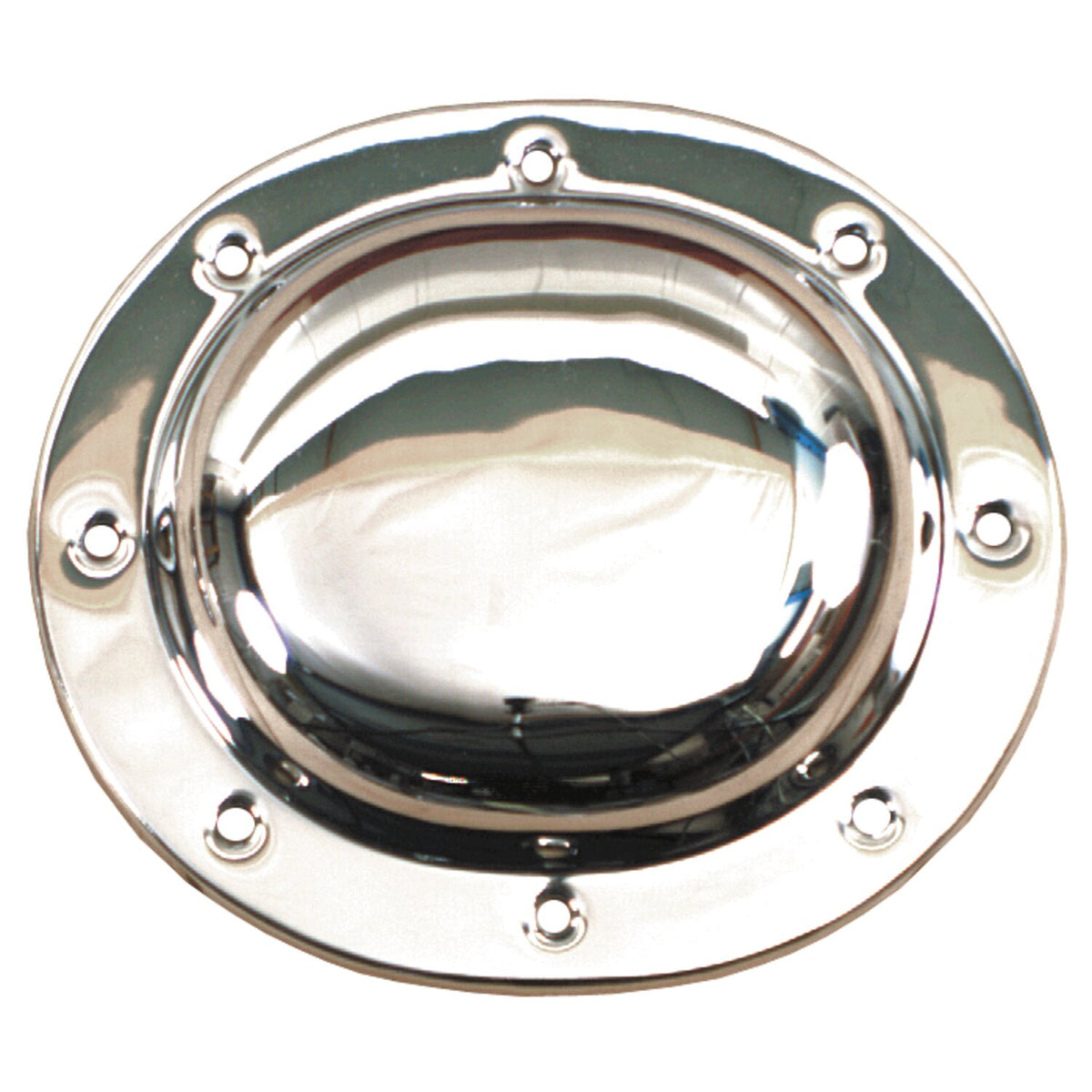 Derby cover, tin primary. Plain chrome