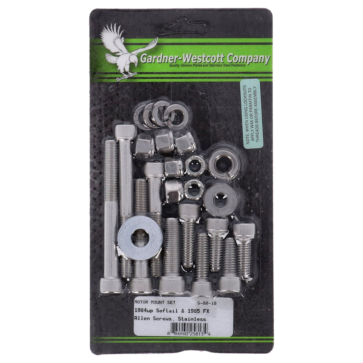 Motor mount screw kit, ss allen