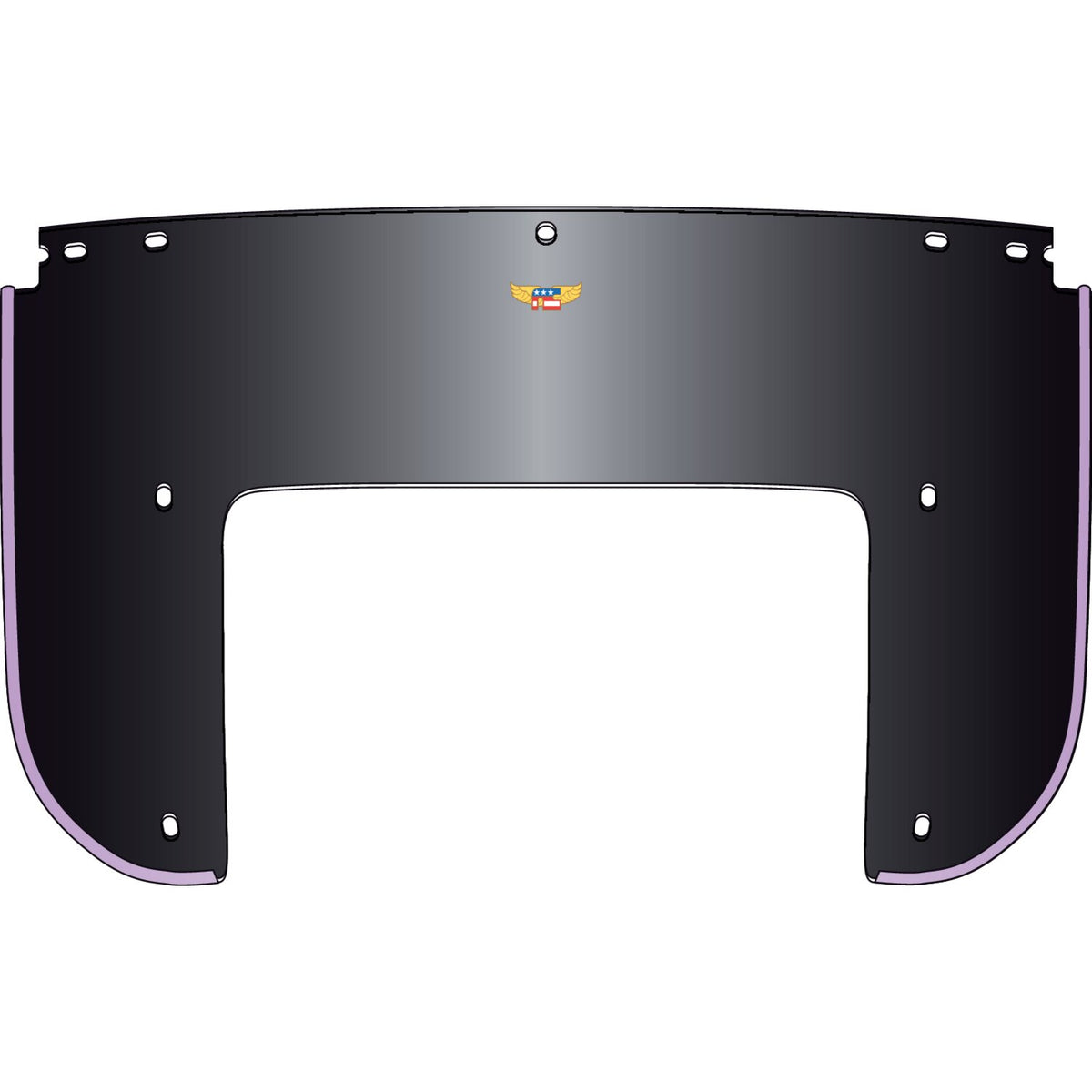 National Cycle, Beaded 5-bolt lower window. Black