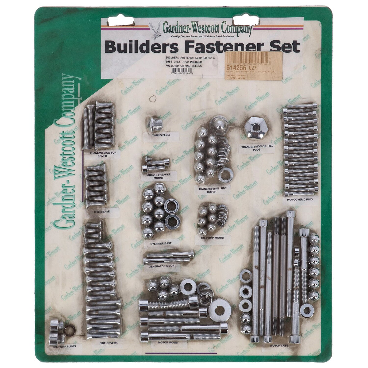Builders fastener set, polish. allen