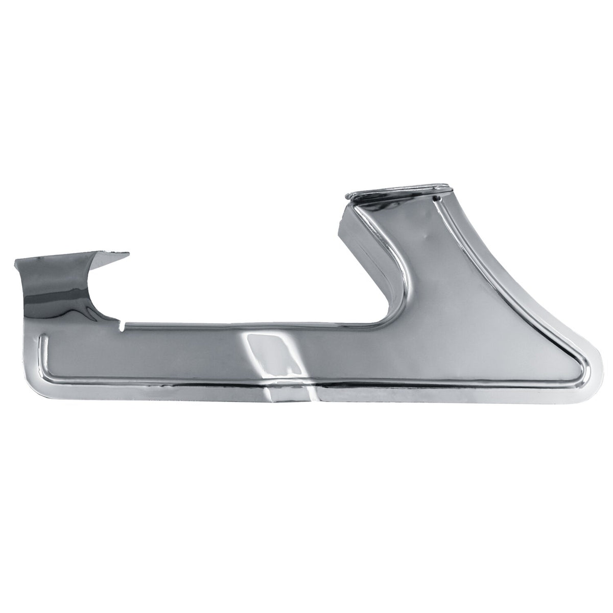 Lower rear belt guard. Chrome